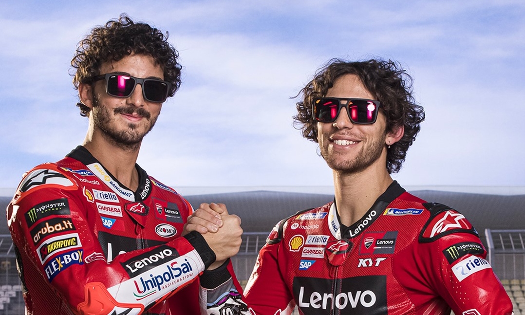 Carrera x Ducati: Pecco Bagnaia και Enea Bastianini είναι οι Παγκόσμιοι Πρεσβευτές της Carrera για το 2023